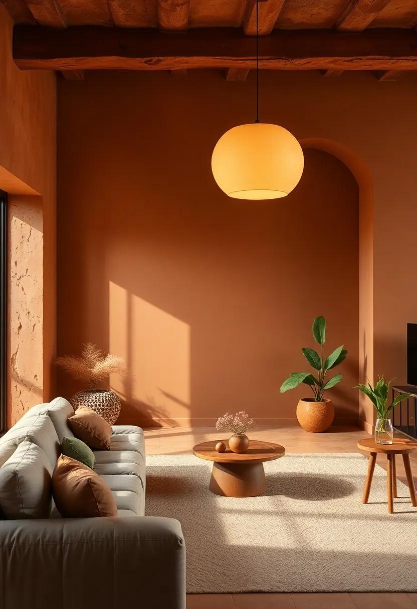 The Magic of Layered⁣ Lighting with Earthy Decor