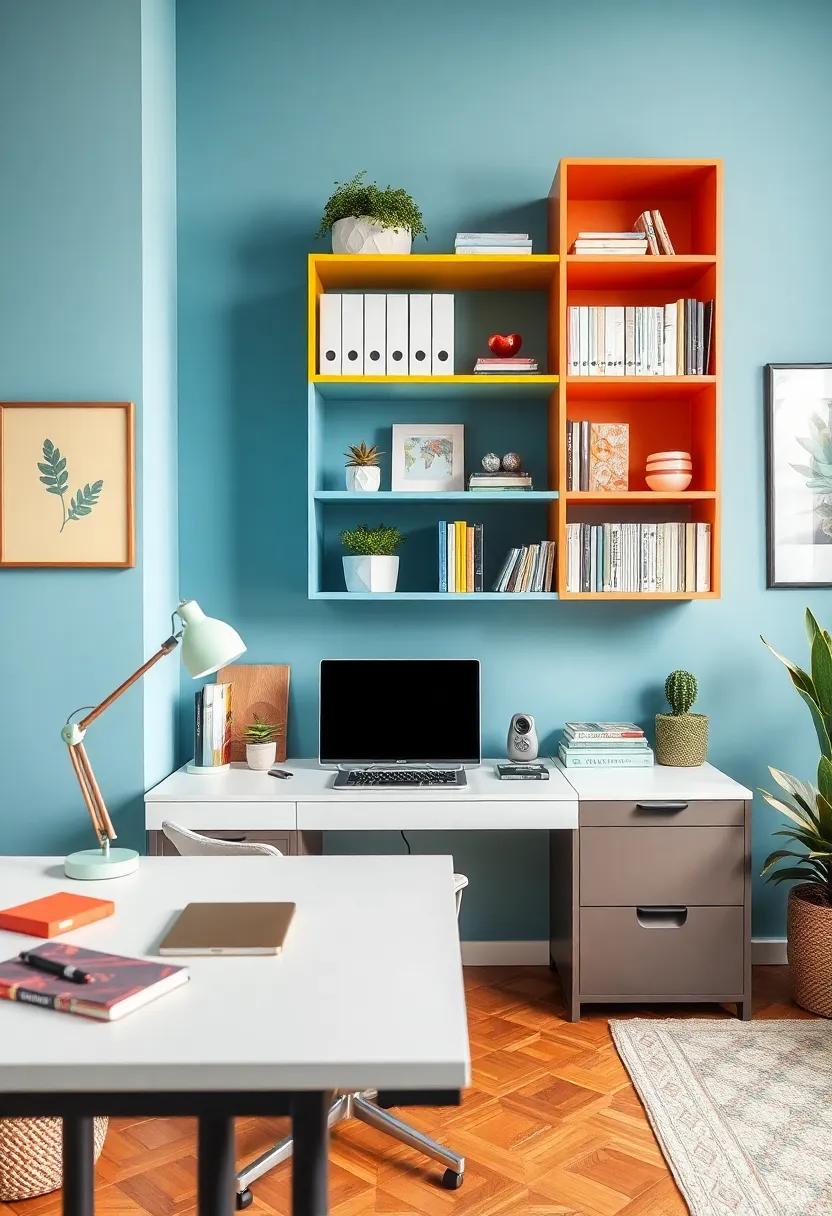 Creating⁢ Harmony: Balancing Colorful ⁤Shelves With Other Workspace Elements