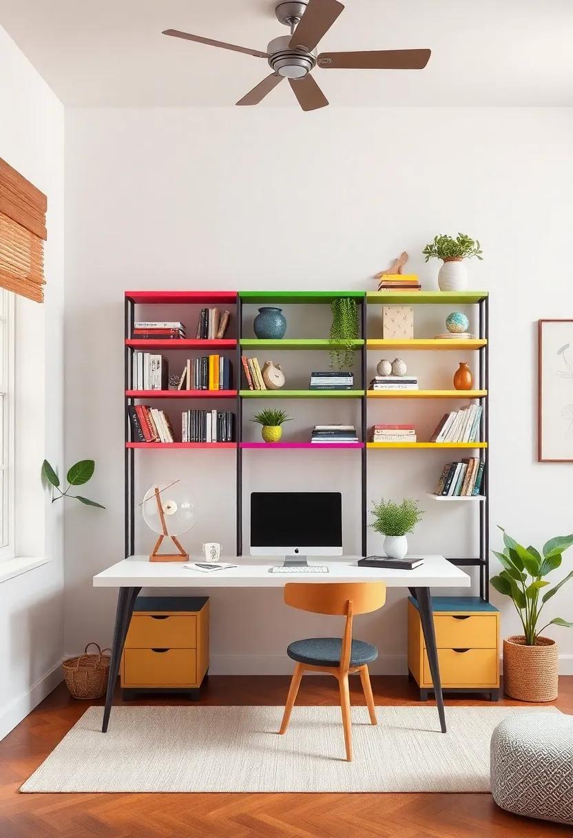 Elevating Work-from-Home⁤ Experiences⁤ With Colorful‍ Shelving Solutions
