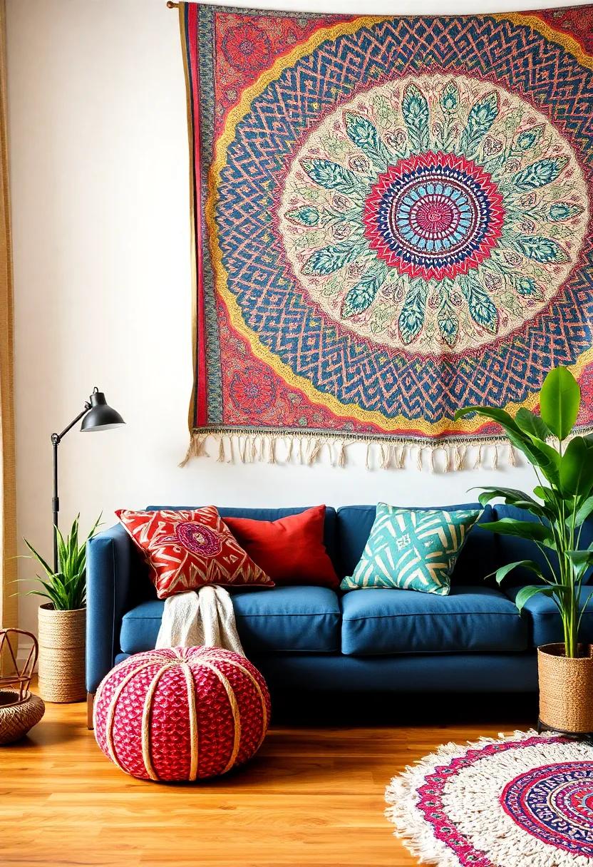 Colorful ​Tapestries: Use a tapestry as a⁣ striking ⁣wall hanging that adds warmth ⁣and texture. choose one with bold patterns ​or intricate designs to ​lend an eclectic⁤ charm to your room
