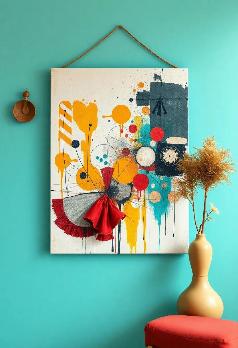 Mixed Media Masterpiece: Create a captivating piece using mixed media—combine painting, fabric, ‍and‍ found ‍objects on a ⁤canvas to give texture and‌ depth to your ‍wall⁣ art