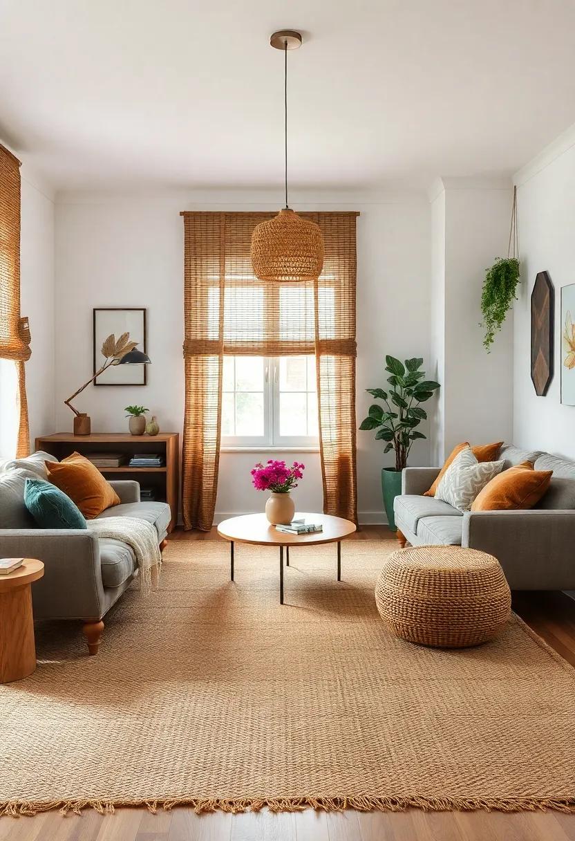 Embracing ⁢the Warmth‍ of Jute ‌Rugs ‍to anchor ⁣Your⁤ Eclectic⁣ Living Room ‌Design