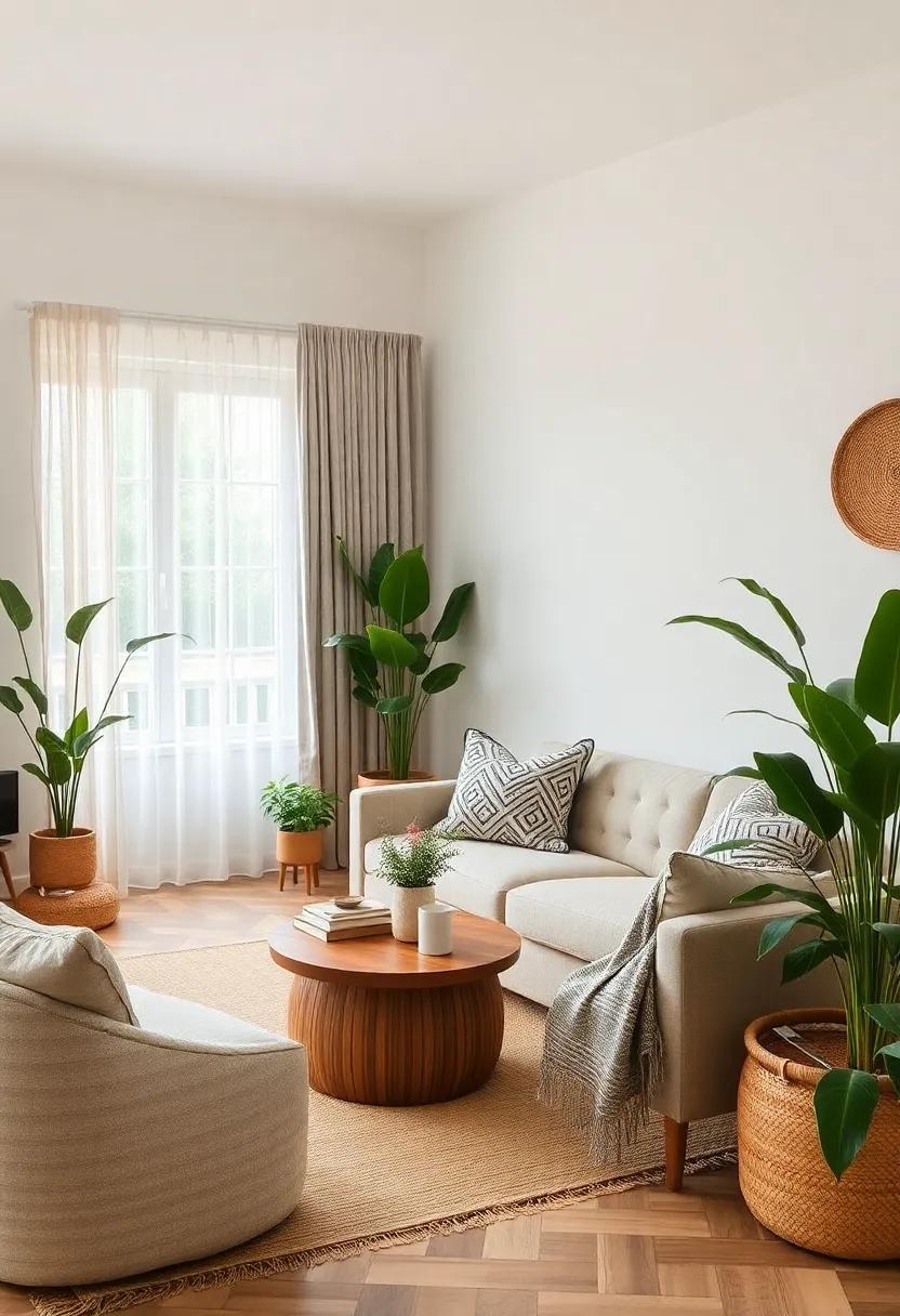 Nature's ⁣Palette: Designing around‍ Green Plants ⁤and Organic⁣ Decor