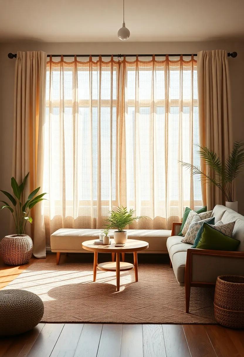 Natural ⁣Fiber Curtains: Filtering Light While⁣ Adding Style