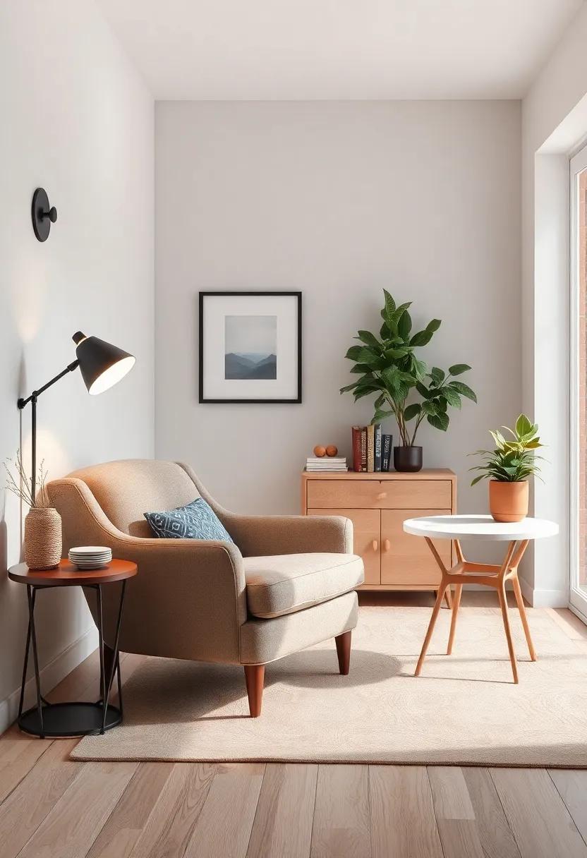 Create ‍a ‍Reading Nook:⁤ Style a cozy corner​ with a⁤ vintage armchair, a retro side ⁤table, and modern lighting to encourage relaxation ⁣and​ nostalgia