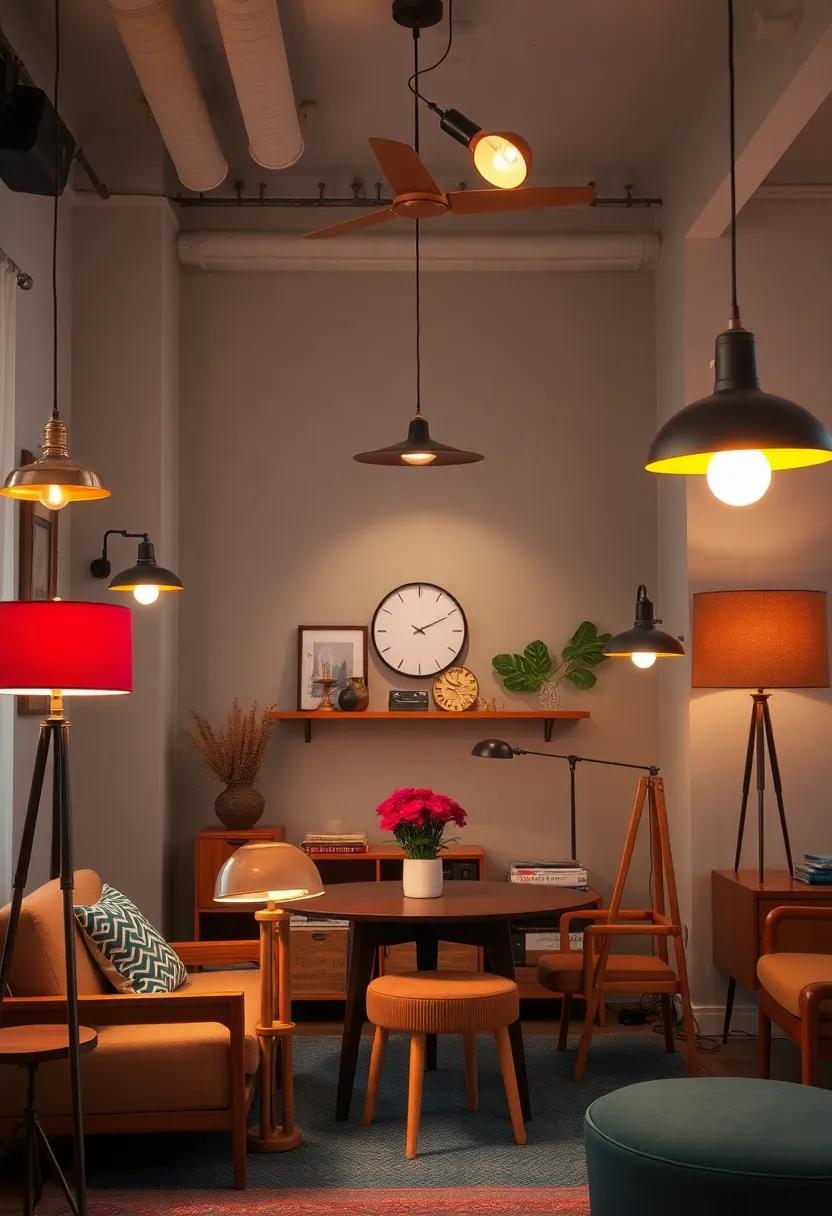 Layered Lighting: Combine a mix of vintage lamps, ‍contemporary⁣ spotlights, and overhead fixtures ‌to achieve ⁣a warm, inviting ambiance