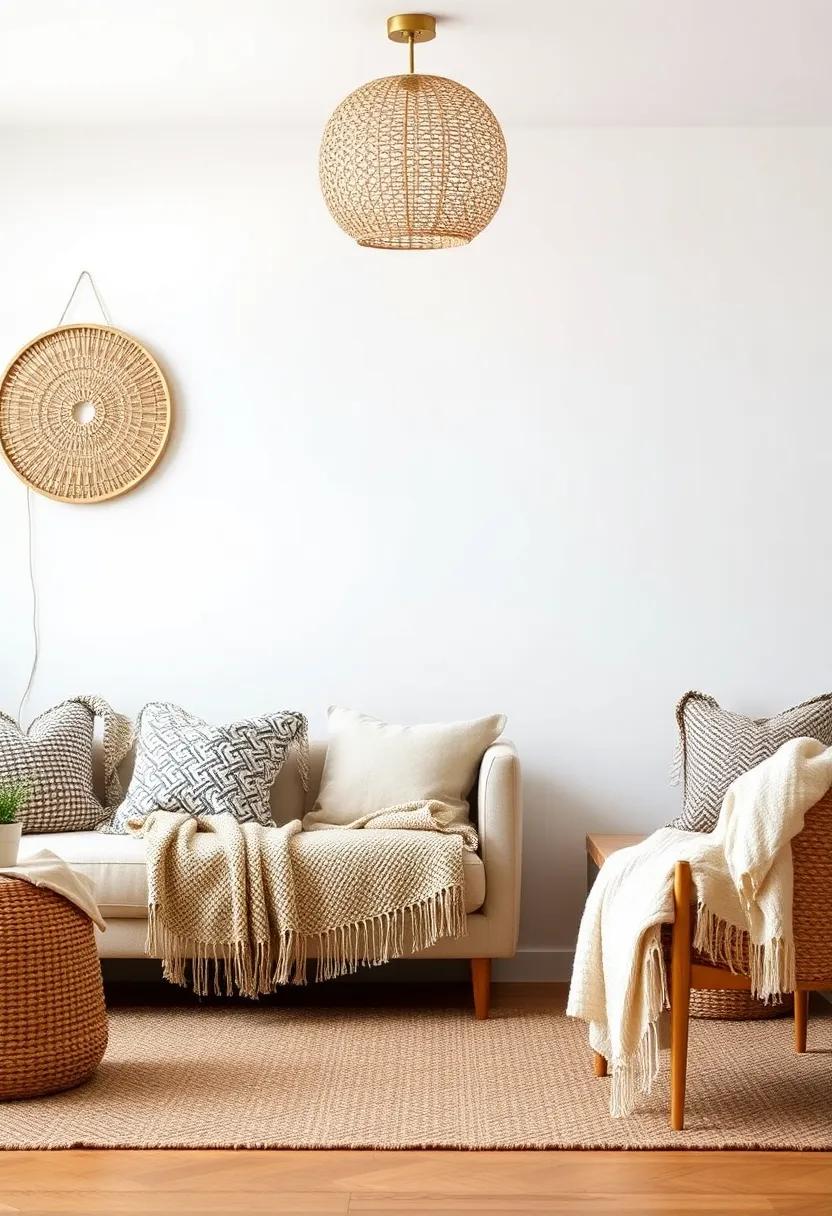 Warmth in Layers: Use‍ woven throws​ to create a layered⁣ look on sofas and chairs, inviting​ both comfort and an eclectic style