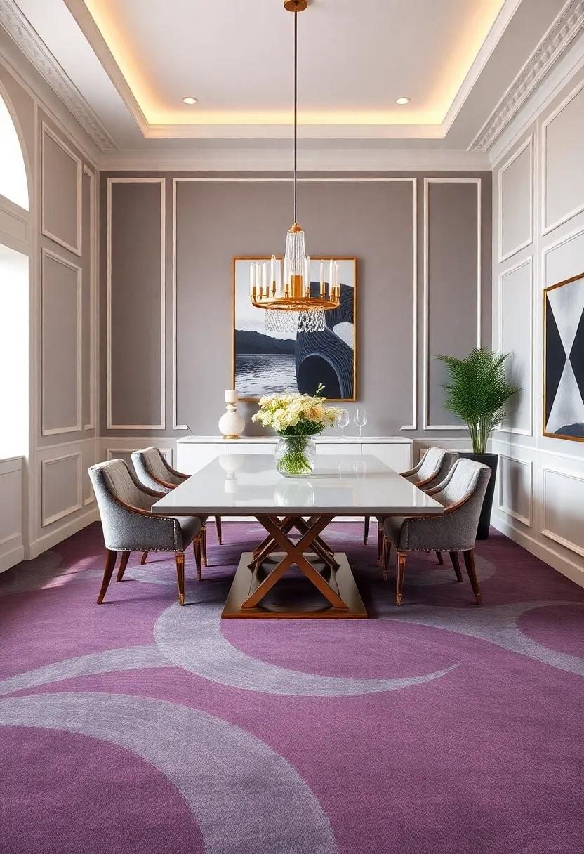 lush Velvet Carpets for a‍ Statement⁢ Piece in Upscale⁤ Dining Rooms