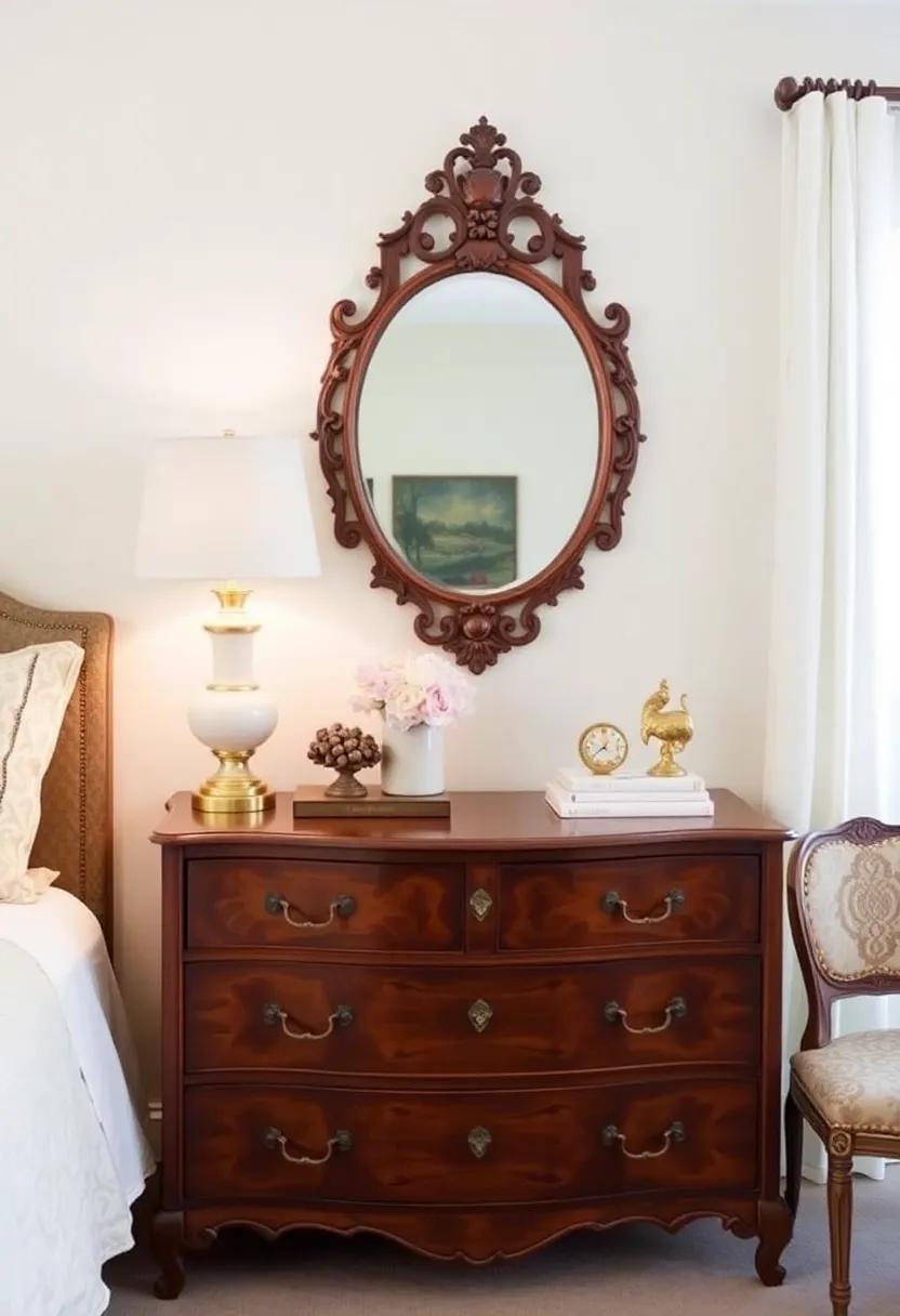 4)​ antique ‍Accents: Integrate vintage or antique ‍pieces, like a charming⁤ chest of drawers⁢ or an ornate mirror, to infuse character and history ‌into your‍ master retreat