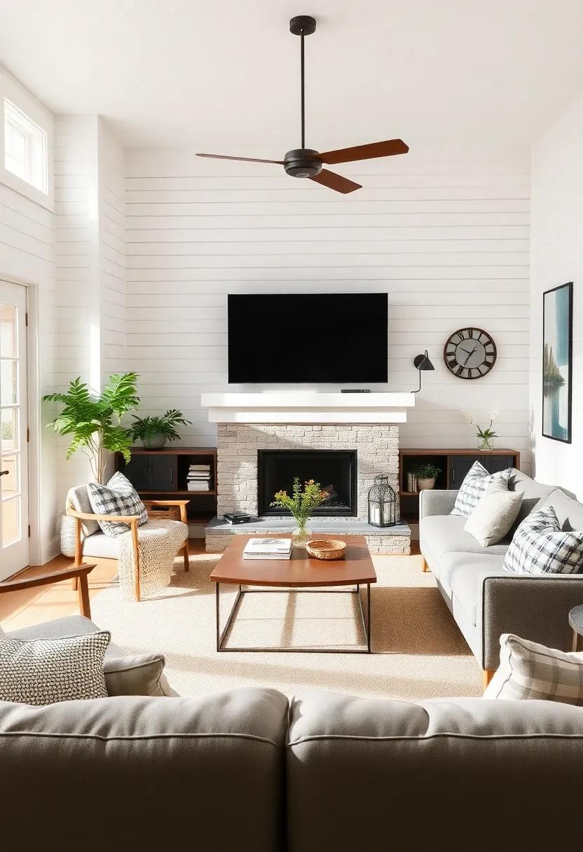 Farmhouse Features: Incorporate barn doors or sliding panels to maintain a functional yet stylish farm aesthetic