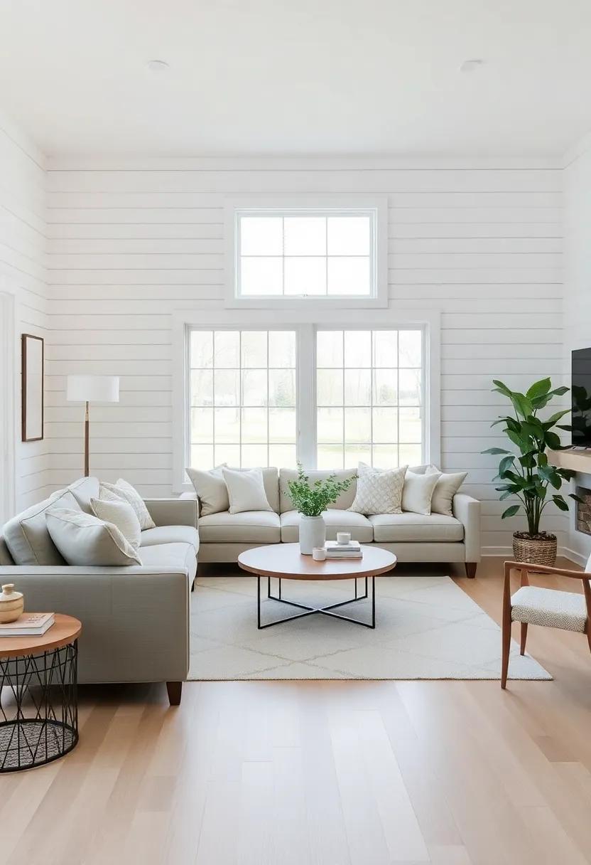 Minimalist Approach: Keep furniture to⁣ a minimum for a clutter-free design that highlights the ⁢beauty ⁣of ⁢shiplap