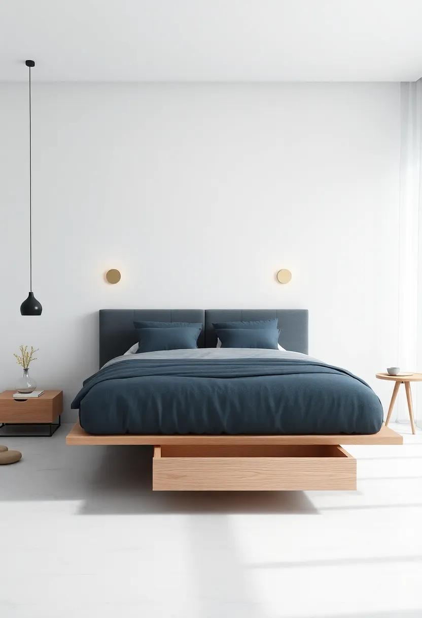 Multi-functional Floating Platform Bed: Optimize space with a design​ that ‌incorporates⁣ built-in storage drawers, ⁢offering both ⁢style ⁣and functionality