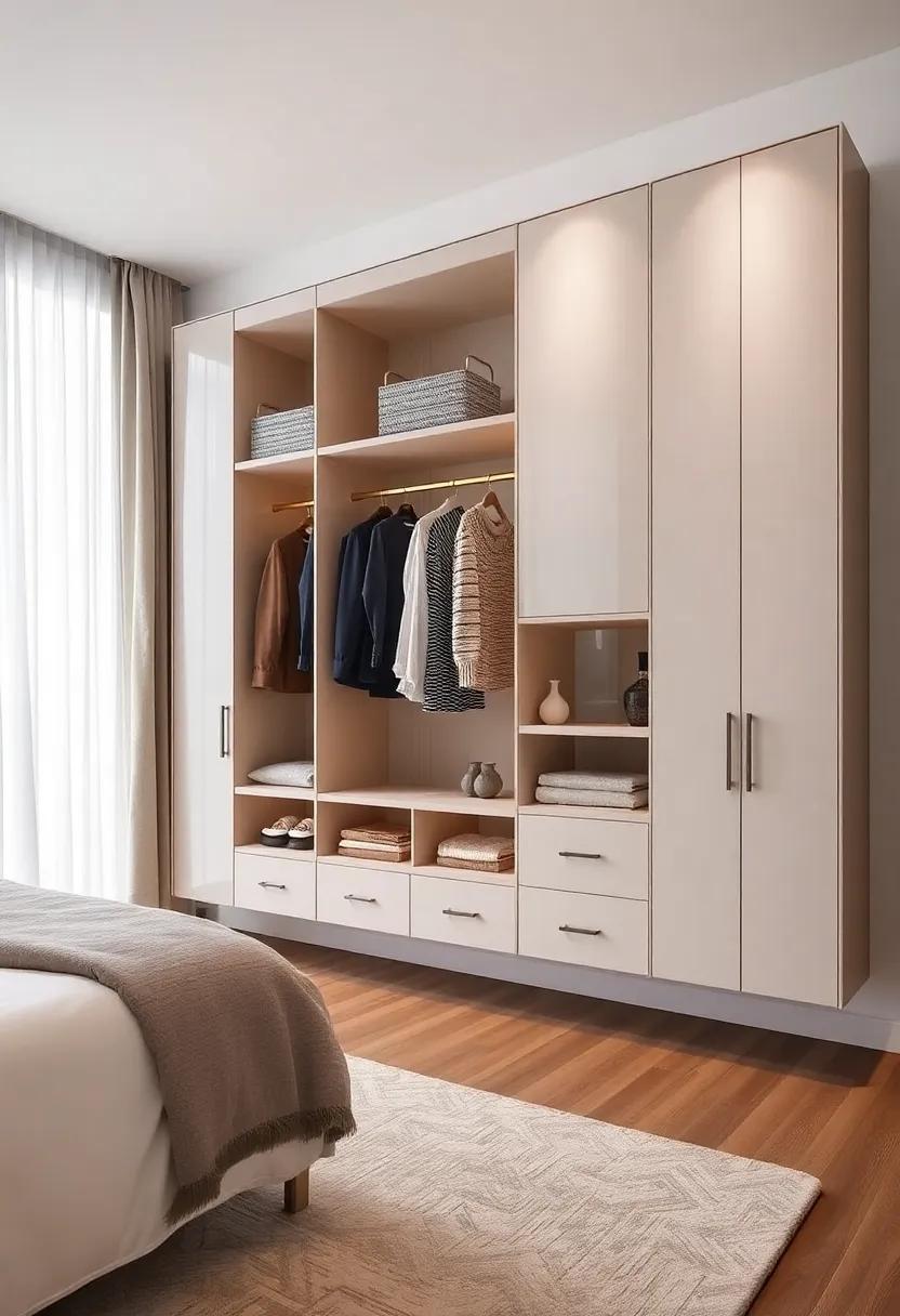 floating Wardrobe Units: Create an illusion ⁣of⁤ space with floating wardrobe ⁢designs that are sleek, modern, and perfect for achieving a⁣ minimalistic aesthetic
