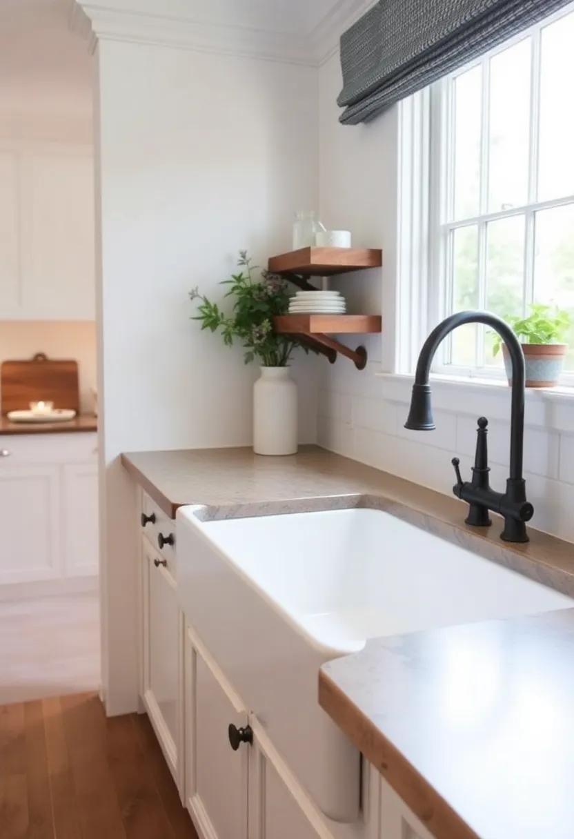 Farmhouse Sink: ⁢Install a large,‌ deep farmhouse sink as a centerpiece ⁤that exudes both charm and ⁣functionality