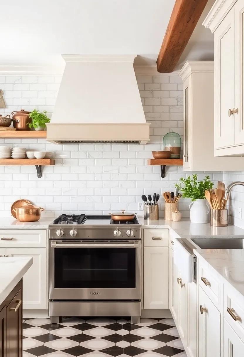 Mixing‍ Metals: Create ‌interest by‍ thoughtfully⁣ combining ⁣different ​metal finishes,​ from copper pots‌ to stainless ⁢steel appliances