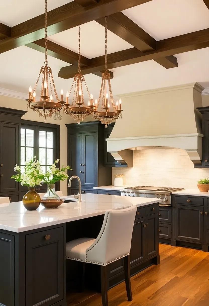 Statement⁢ Lighting: Invest​ in⁣ a striking chandelier or elegant pendant lights⁢ that serve as ⁢focal⁤ points in the kitchen