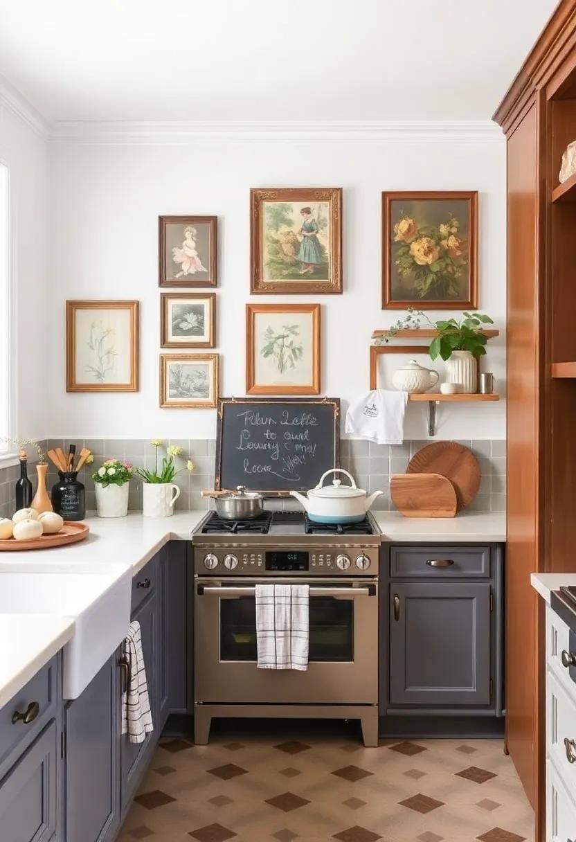 Wall Art & Décor: Adorn walls with charming French art, vintage prints, or even a chalkboard⁣ for recipes ​and notes