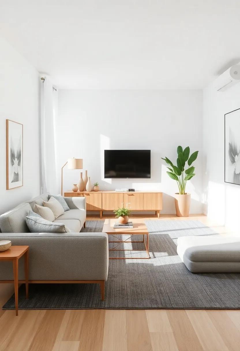Choose⁤ an Area Rug ⁢wisely: A well-placed‌ area rug can ⁤define spaces and add warmth ⁢without making the room feel confined