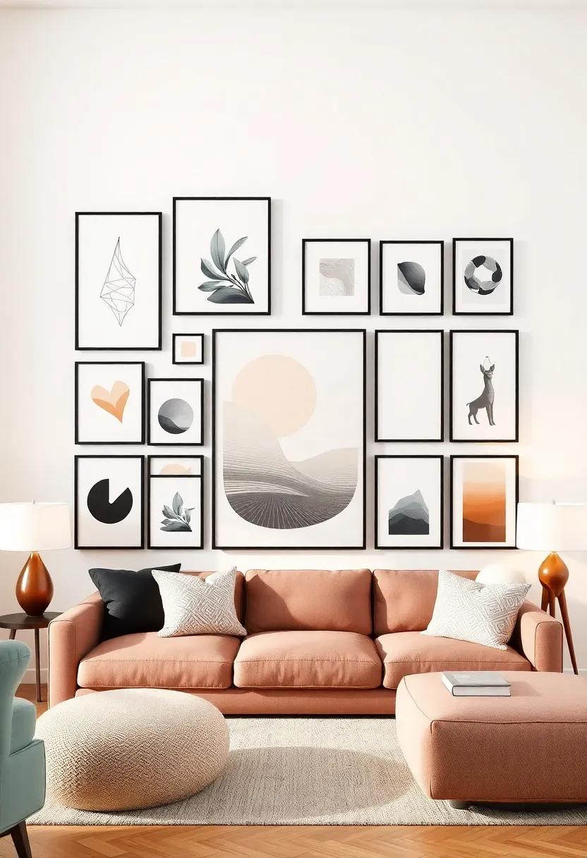 Playing With Shapes And Sizes To ⁣Create Dynamic Gallery Wall Layouts that Wow