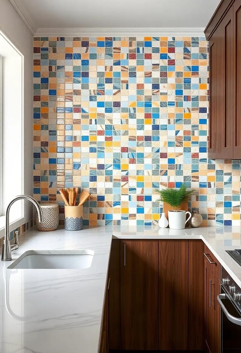 Mosaic Marvel: create a stunning focal point with an intricate mosaic backsplash, combining various colors and patterns for a unique personal touch