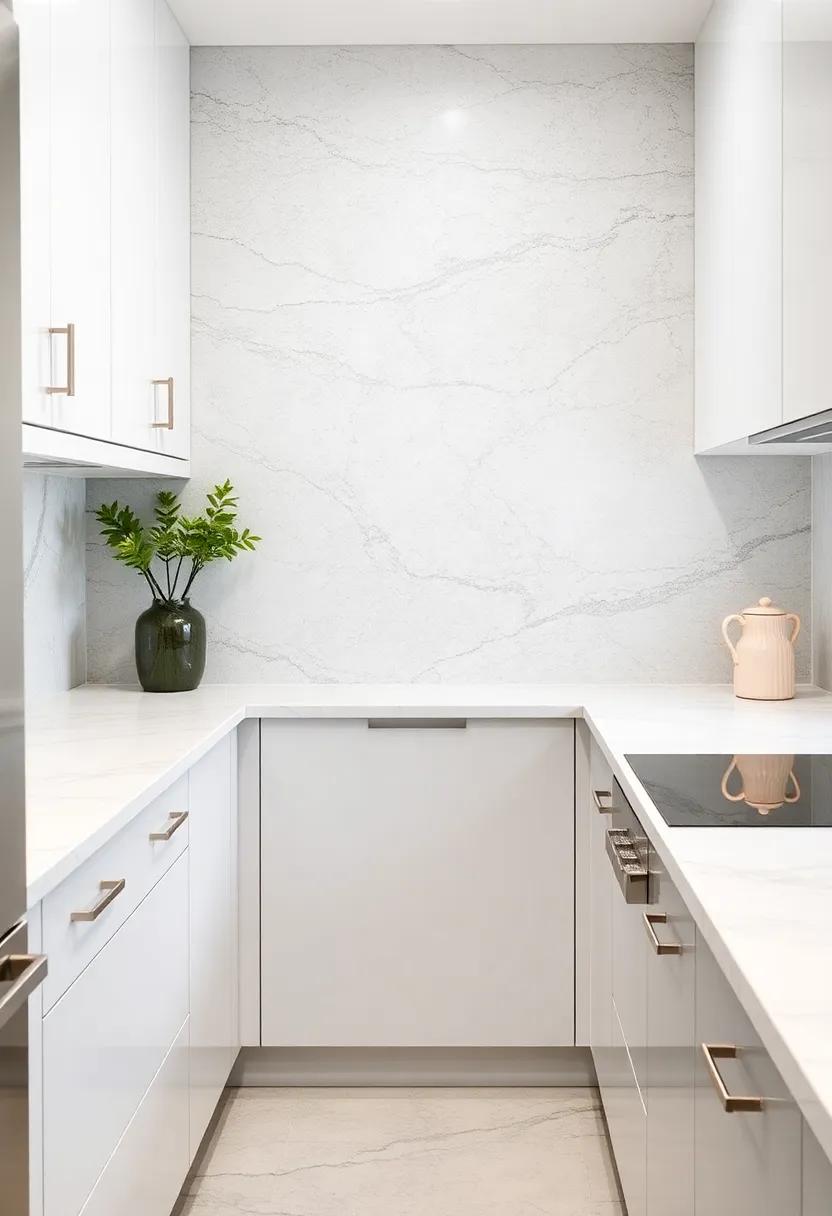 Natural Stone Elegance: Use granite or marble slabs for a luxurious and durable backsplash that adds sophistication and a hint of opulence