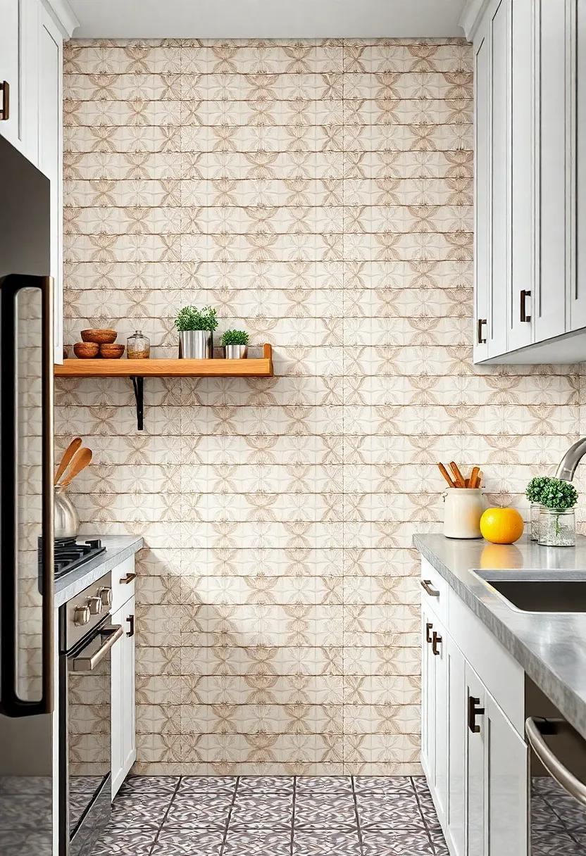 Vintage Tile Charm: Embrace the nostalgia with retro-patterned tiles that add character and warmth to your galley kitchen