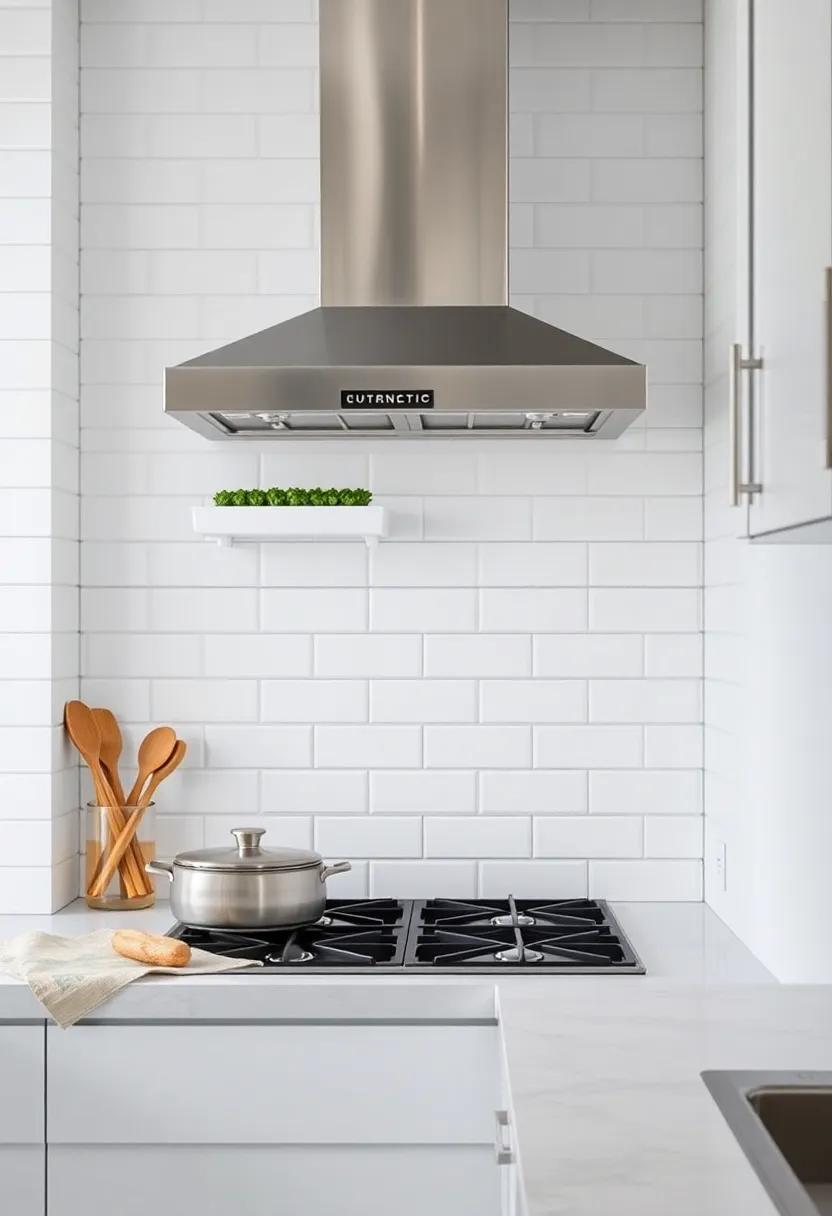 White Subway Tiles: Classic and timeless, white subway tiles are a foolproof choice that brings a clean and airy feel to your cooking space