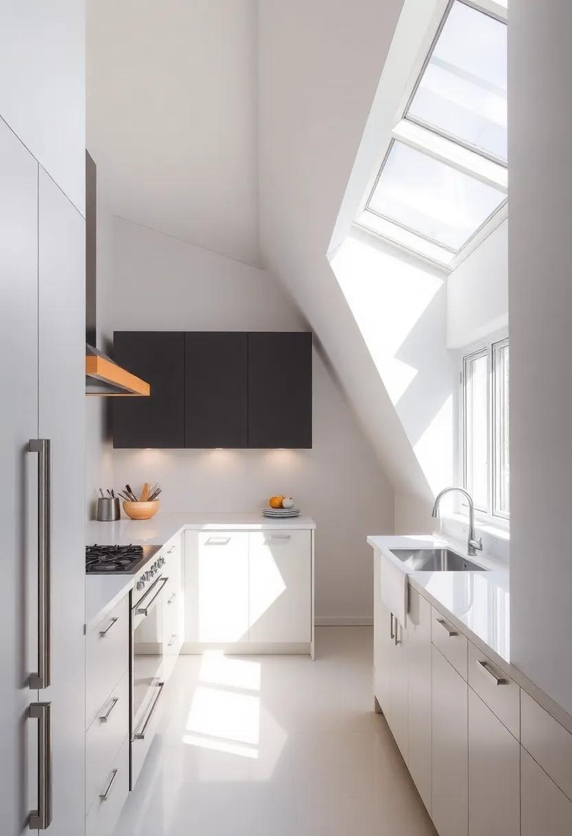 Consider a Skylight: If possible, a skylight can bring in abundant natural light, transforming your galley kitchen into a sunlit haven