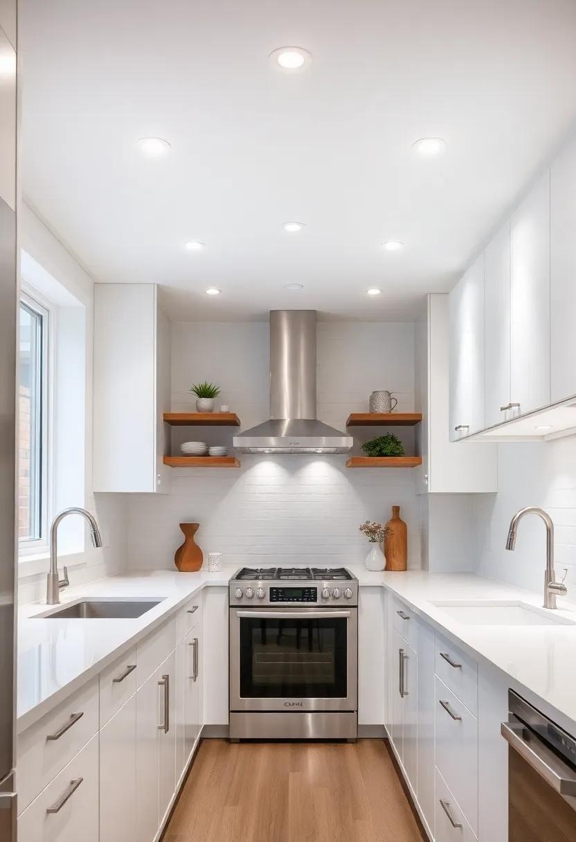 Utilize Recessed Lighting: Integrate recessed lights into your ceiling for sleek illumination that doesn’t take up visual space