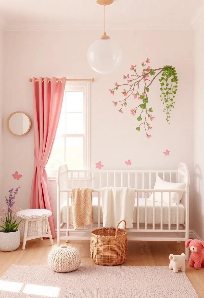 delicate Nursery art Showcasing Whimsical‍ garden Scenes For A Dreamy Touch