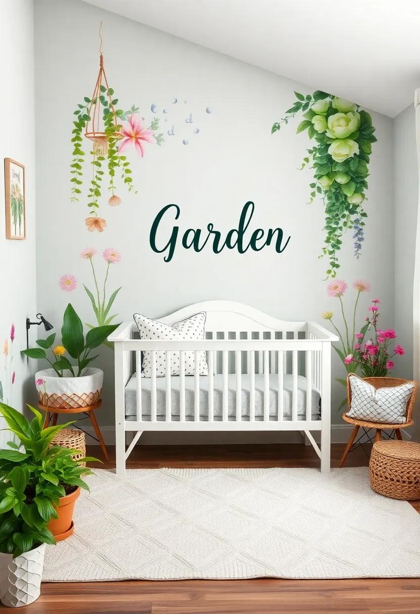 Delightful Personalized Decor Showcasing Your‍ Child’s Name Amongst Garden ‌Imagery