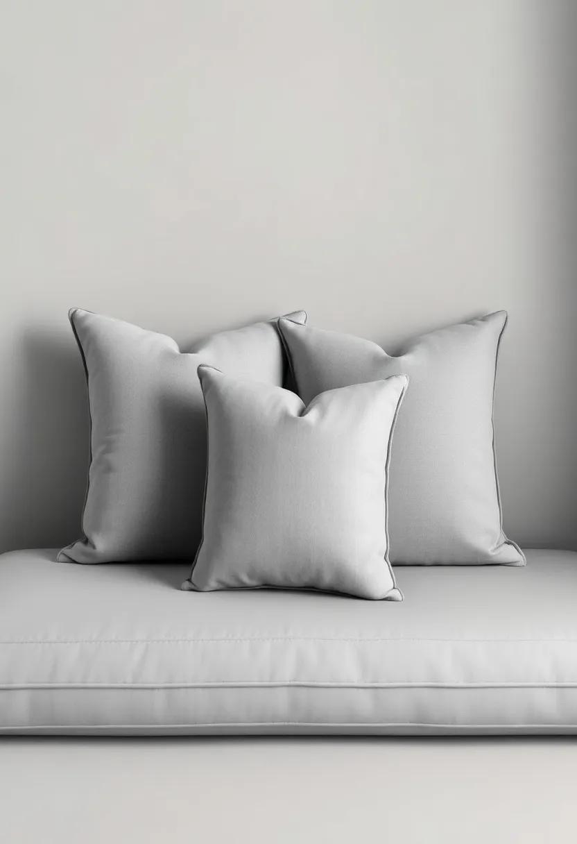 Gray Accent Pillows: Add various shades of gray accent pillows to⁢ your ⁤seating arrangements, with a few ‍metallic gold options ‍for​ charm