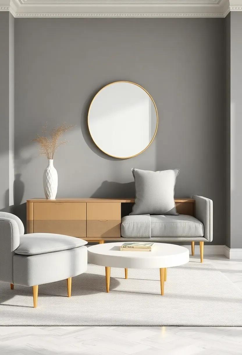 Gold-Trimmed⁤ Furniture: Choose furniture pieces with ​gold trim or ​legs, adding a‌ touch of luxury to your gray-themed decor while keeping the design light and ⁢airy