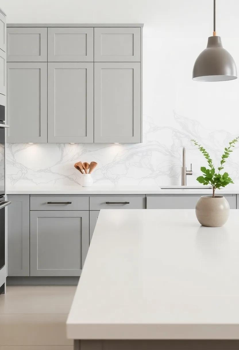 Pairing Gray Cabinets with Unique Backsplashes for Bold⁢ Statements
