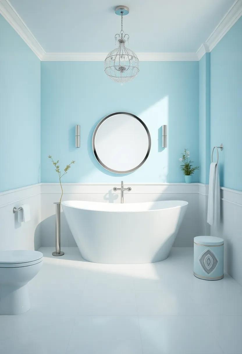 The Elegant Charm of Silver Accents in a Luxurious Bathroom Oasis
