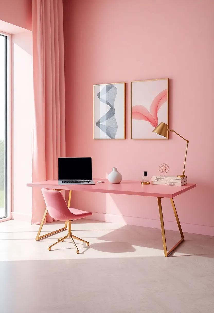 Customized Coral Desk:⁤ A sleek coral desk offers both functionality and a pop of color in your home⁣ office