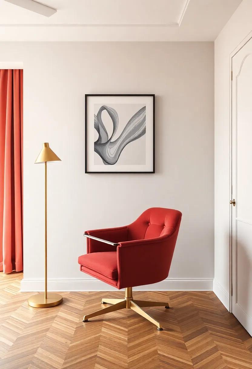 Stylish Brass Chair: Invest in ⁤a ‍comfortable brass-accented chair that complements your office​ aesthetic