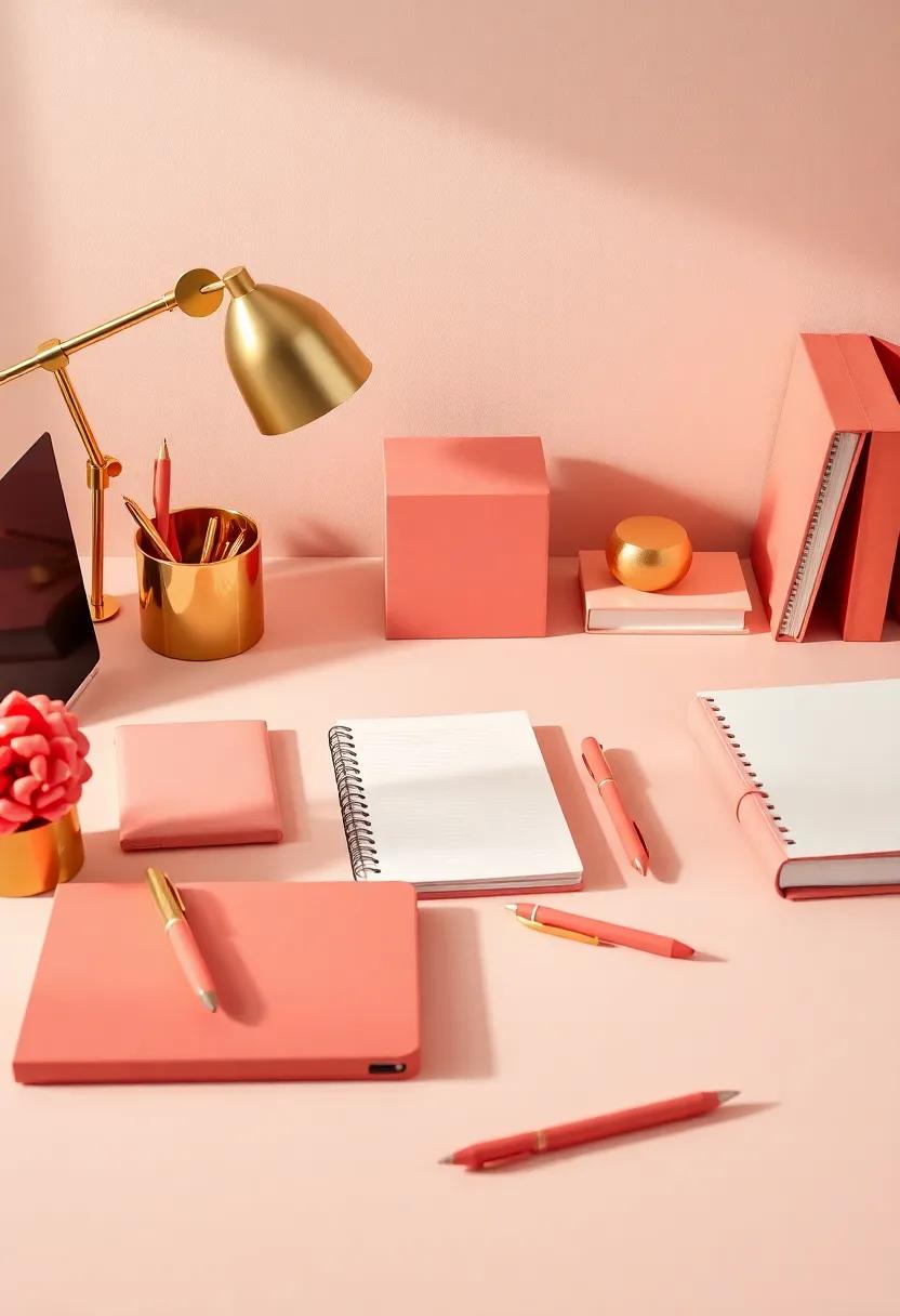 Coral Stationery: Elevate⁣ your stationery game‌ with notepads, pens, and planners​ in coral shades