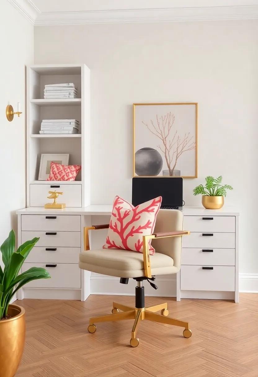 Coral-Patterned throw Pillows: Add comfort and ‌style to your office chair ‌with pillows ‍featuring ‌coral designs