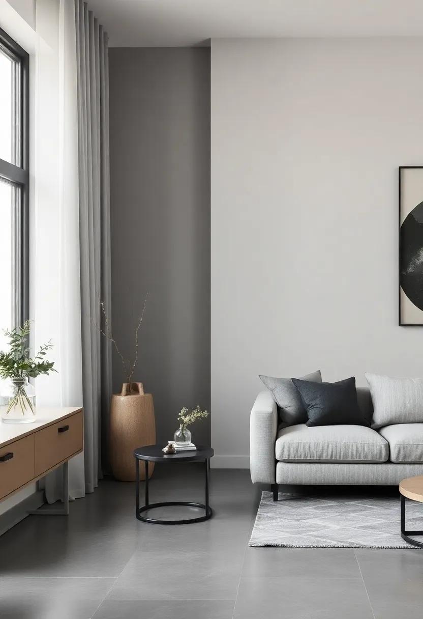 Sophisticated Shades: Blending Charcoal and Soft Gray ‍for Modern Interiors