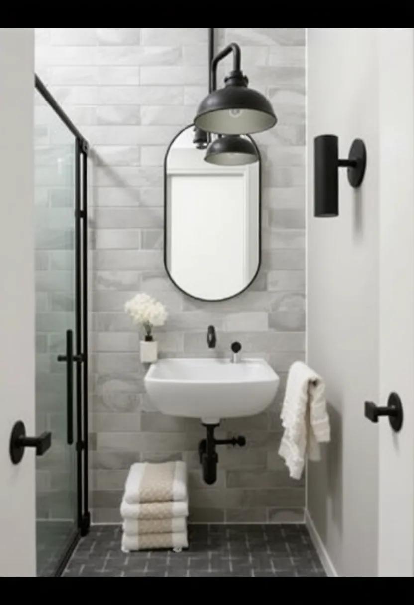 5) Modern Textures: Mix matte black metal accents with soft textiles like cotton or linen ⁤towels to create a layered effect ⁤that softens the‌ starkness of industrial materials