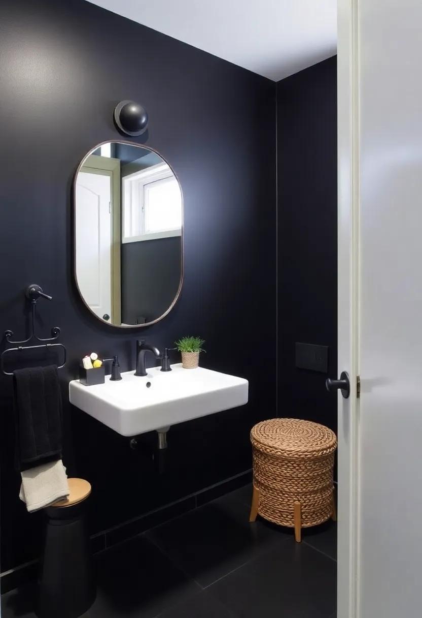14) Bold‌ Wall Treatments: consider painting one wall in matte black to​ create a dramatic backdrop, allowing other ⁤elements to pop and speak ​for themselves