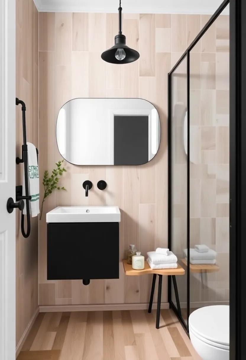 9) Scandinavian Influence: Blend industrial and Scandinavian styles by opting for⁣ matte black fixtures in‍ a space filled with light wood tones and ⁣white elements for a fresh, modern feel