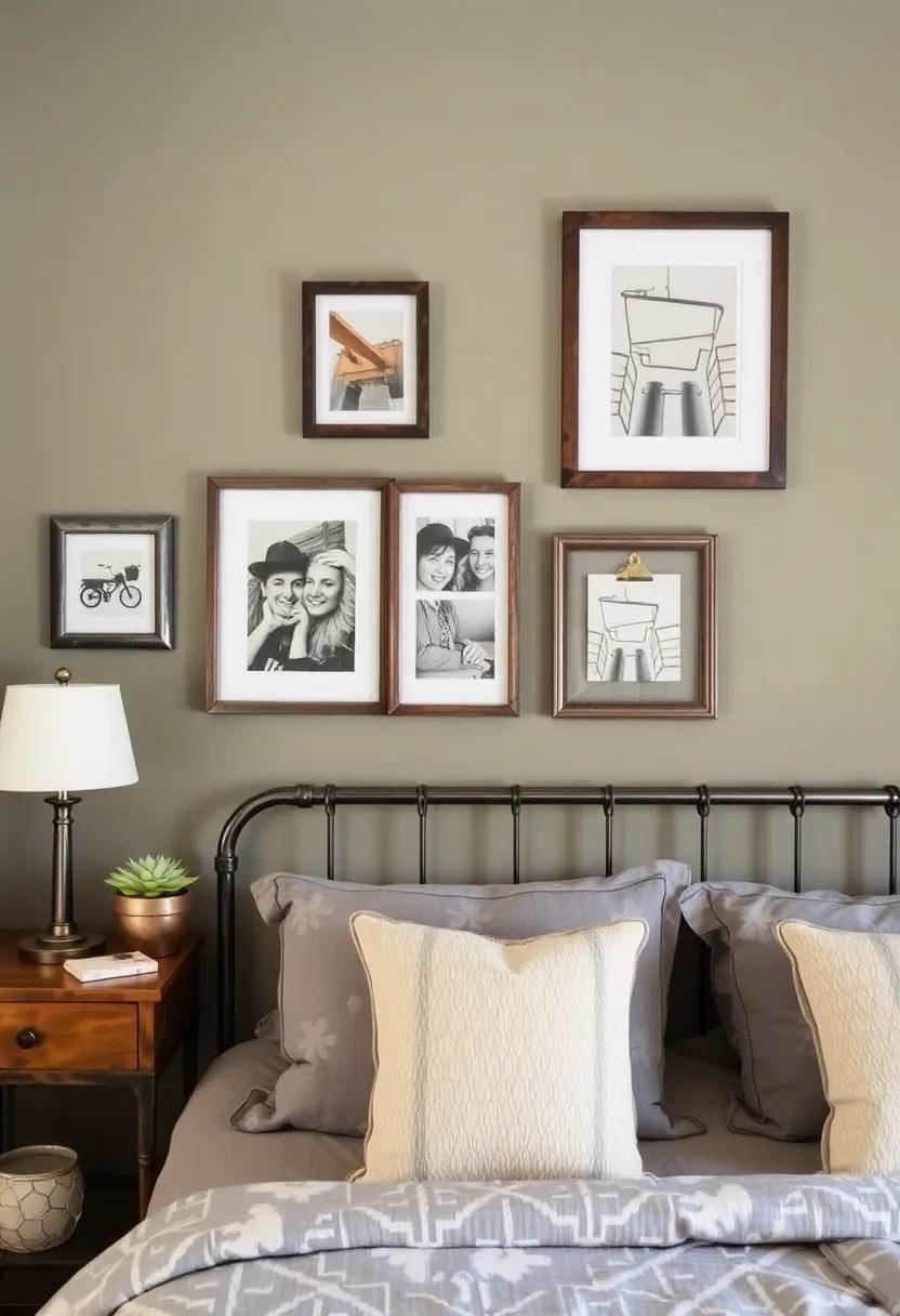 Industrial-style Metal Frames: Frame your favorite prints or fabric samples ‌using​ raw ​metal frames to maintain the industrial theme throughout ‌the room