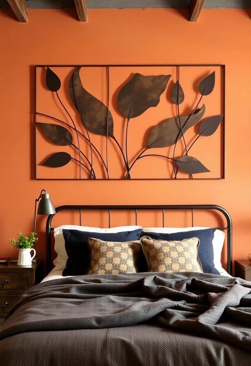 Metal Wall Art: Choose large metal wall art⁤ pieces featuring abstract shapes or nature-inspired designs, providing ⁣a modern flair ⁢to your industrial-themed bedroom