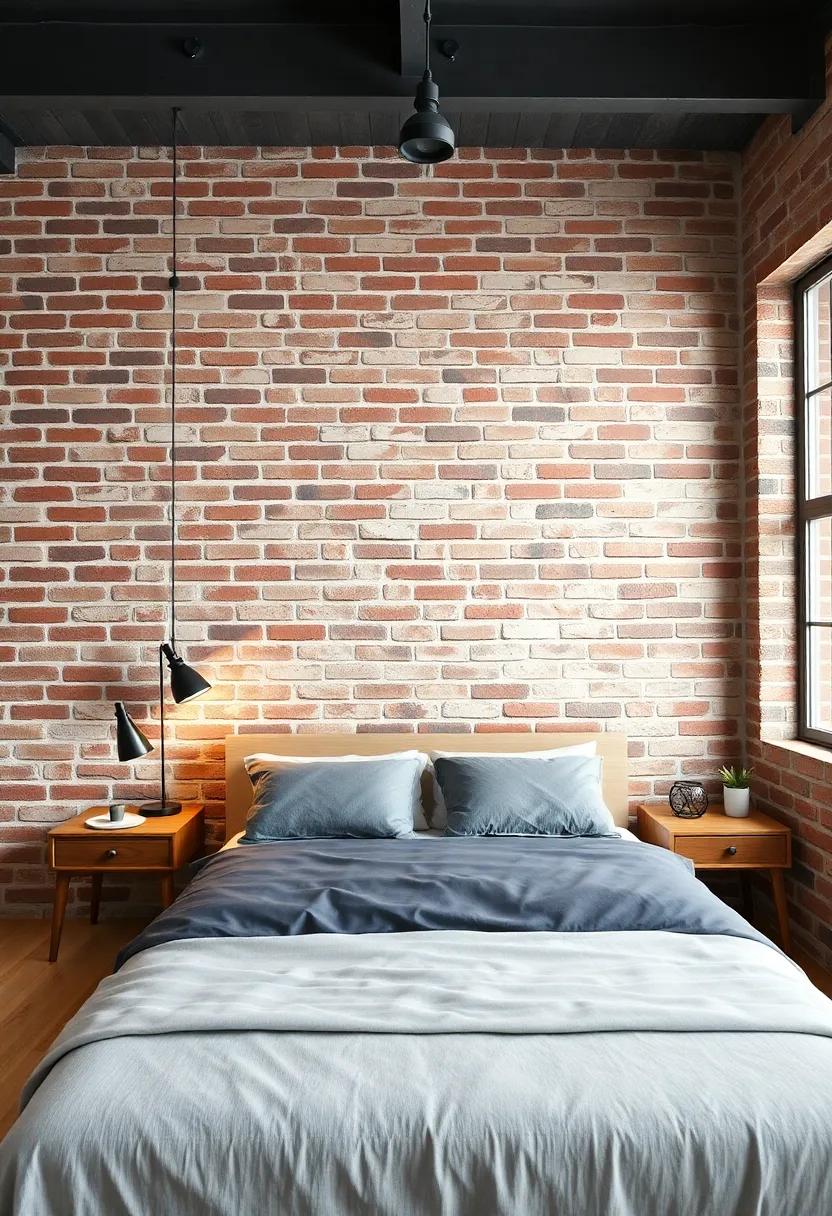 Exposed Brick Walls: Embrace the raw beauty of unfinished brickwork as a​ stunning backdrop that adds texture⁤ and character to your bedroom