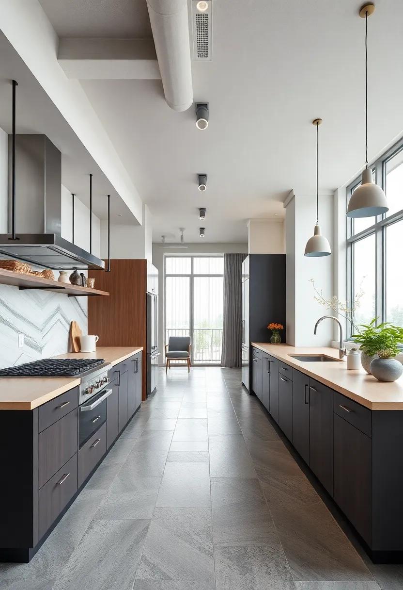 Textured Flooring Options That elevate Industrial Kitchen Design