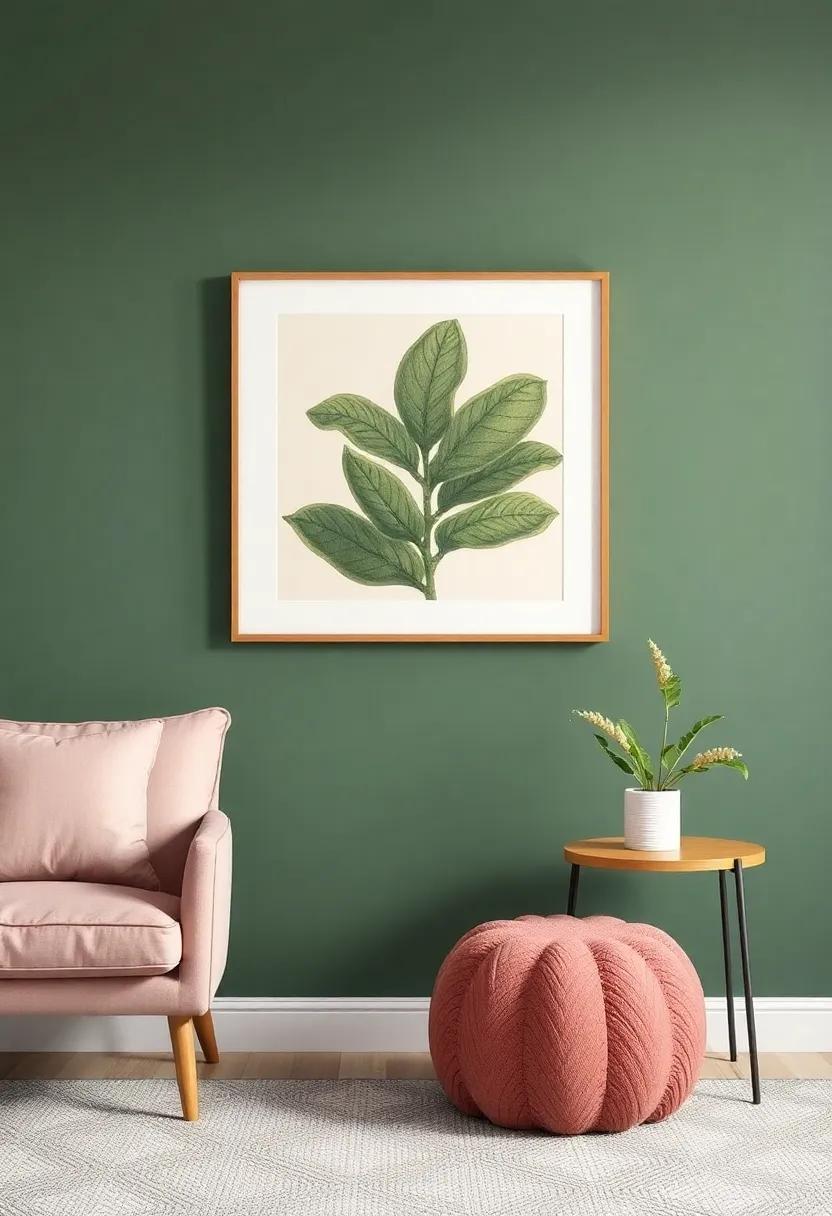 Integrating Artwork and Accessories with bold Wall Colors
