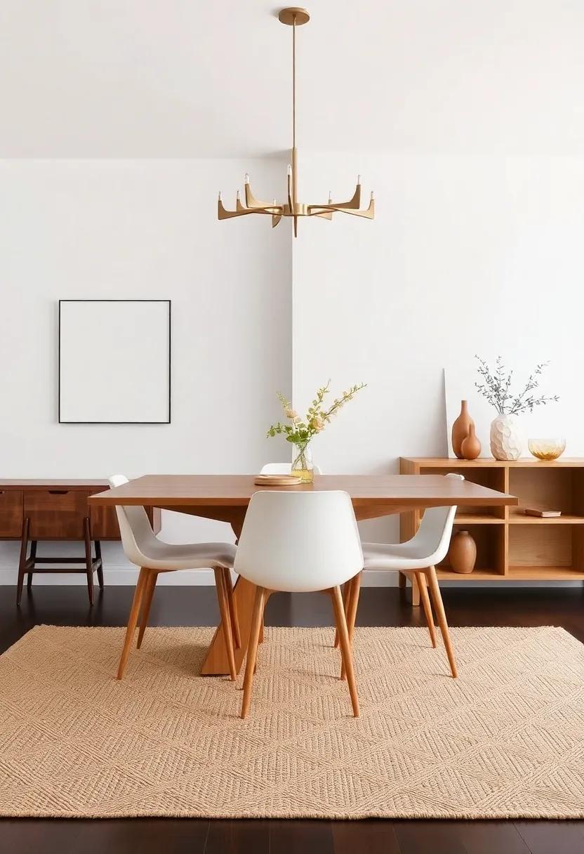Modern Geometric Flatweave Rug: Make a bold statement with a modern geometric flatweave rug.Its crisp lines and patterns bring a contemporary flair while maintaining the warmth of natural fibers