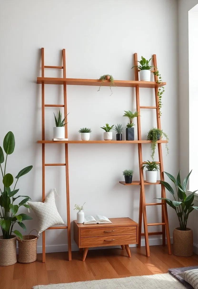 Incorporating Plants And ‍Greenery on Ladder Shelves For⁣ Life